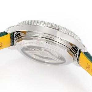 Breitling Navitimer Super Clone — Steel Case, Green Dial, Green Leather Strap (Chronograph Edition)