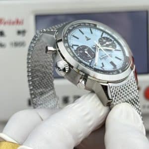 Super Clone Breitling Top Time 41 Ice-Blue Dial Stainless Steel Mesh Bracelet BLS Factory