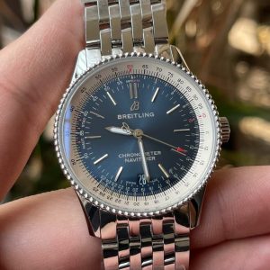 Breitling Navitimer GMT Super Clone – VS Factory V9 Stainless Steel Deep Navy Blue Dial on Bracelet
