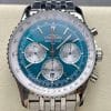 Super Clone Breitling Navitimer 43 Turquoise Blue Dial Steel Bracelet by BLS Factory