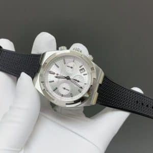 Super Clone Vacheron Constantin Overseas Chronograph 42.5mm Silver Dial Stainless Steel Rubber Strap VC Factory