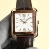Super Clone Vacheron Constantin Historiques 1921 Square 36mm White Dial Rose Gold Case Leather Strap VC Factory