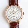 Super Clone Breitling Premier Chronograph 42 Ivory Dial Rose-Gold Tone Case Brown Leather BLS Factory
