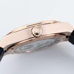 Super Clone Vacheron Constantin Overseas Tourbillon 42.5mm Blue Dial Rose Gold Leather Strap BBS Factory