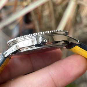 Breitling Navitimer Super Clone – BLS Factory Silver Case White Dial on Black Leather Strap