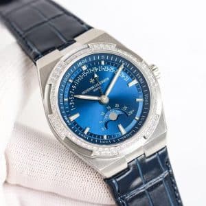 Vacheron Constantin Overseas Moonphase & Retrograde Date Multi-Color Set · Rose Gold & Steel · Diamond Bezel · High-End China Super Clone