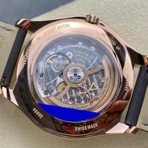 Super Clone Vacheron Constantin Fiftysix 4600E/000R-B441 40mm Brown Dial Pink Gold Case Leather Strap MKS Factory