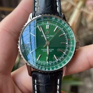 Breitling Navitimer Super Clone – BLS Factory Silver Case Green Dial Edition