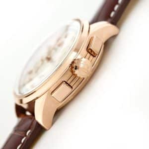 Super Clone Breitling Premier Chronograph 42 Ivory Dial Rose-Gold Tone Case Brown Leather BLS Factory