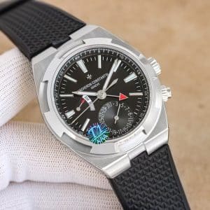 Super Clone Vacheron Constantin Overseas Dual Time 41mm Blue Dial Leather Strap T1 Factory