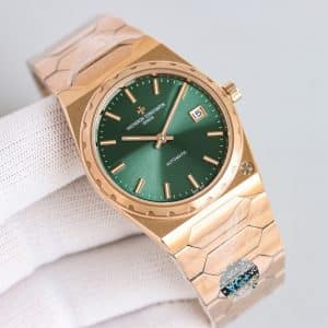Super Clone Vacheron Constantin Historiques 222 37mm Black Dial Rose Gold Case Integrated Bracelet VC+ Factory