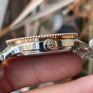 Breitling Navitimer Super Clone – BLS Factory Rose Gold Case Dark Gray Dial on Steel Bracelet