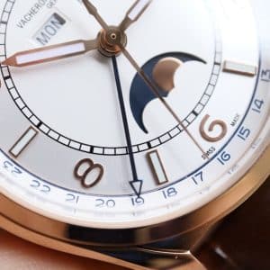 Super Clone Vacheron Constantin Fiftysix 4000E/000R-B065 40mm White Complete Calendar Dial Pink Gold Case Leather Strap MX Factory