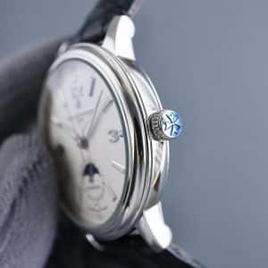 Super Clone Vacheron Constantin Historiques 47101 40mm Off White Dial Steel Case Leather Strap TW Factory