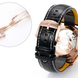 Breitling Navitimer Super Clone by BLS Factory — Rose-Gold Case, Green Dial, Black Leather Strap