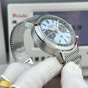 Super Clone Breitling Top Time 41 Ice-Blue Dial Stainless Steel Mesh Bracelet BLS Factory