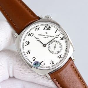 Super Clone Vacheron Constantin Historiques 4200H 40mm Off White Dial Steel Case Leather Strap KB Factory
