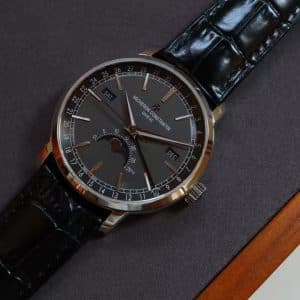 Super Clone Vacheron Constantin Traditionnelle 41mm Grey Dial Pink Gold Case Alligator Strap MX Factory