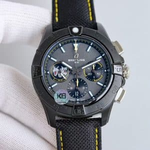 Super Clone Breitling Avenger 45 Grey Dial Black Steel Tactical Strap KB Factory