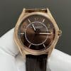 Super Clone Vacheron Constantin Fiftysix 4600E/000A-B402 40mm Brown Dial Diamond Bezel Pink Gold Case Leather Strap TW Factory
