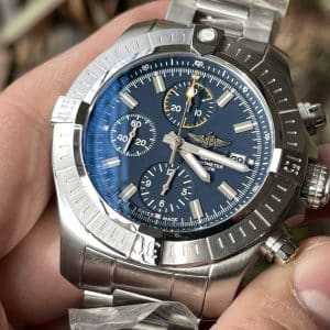 Super Clone Breitling Chronomat 44 Blue Dial Stainless Steel BLS Factory