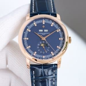 Super Clone Vacheron Constantin Historiques 3110V/000R-B426 40mm White Dial Rose Gold Case Leather Strap TW Factory