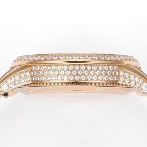 Super Clone Vacheron Constantin Égérie 4605F/000R-B496 37mm Silver Dial Rose Gold Case Diamond Lug Leather Strap ZF Factory