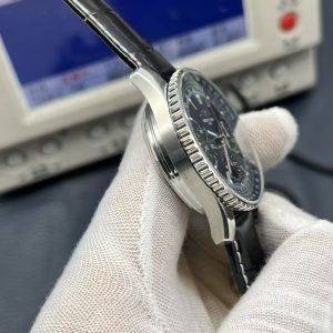 Breitling Navitimer Super Clone by TF Factory — Steel Case, Blue Dial, Italian Leather Strap