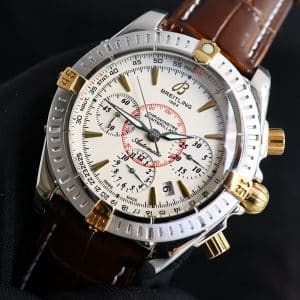 Super Clone Breitling Montbrillant Chronograph Two-Tone Cream Dial BLS Factory