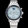 Breitling Navitimer Moonphase Chronograph Super Clone – TW Factory Ice Blue Dial on Bracelet