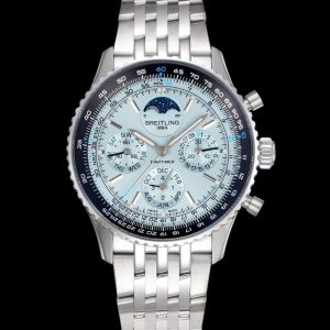 Breitling Navitimer Moonphase Chronograph Super Clone – TW Factory Ice Blue Dial on Bracelet