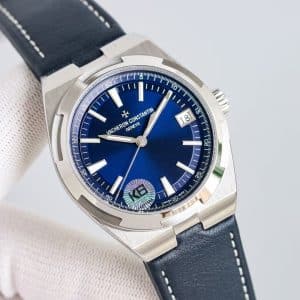 Super Clone Vacheron Constantin Overseas 41mm Blue Dial Leather Strap KB Factory