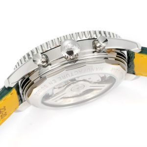 Breitling Navitimer Super Clone — Steel Case, Green Dial, Green Leather Strap (Chronograph Edition)