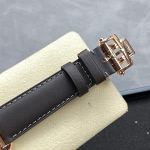 Super Clone Vacheron Constantin Fiftysix 4600E/000R-B441 40mm Brown Dial Pink Gold Case Leather Strap MKS Factory
