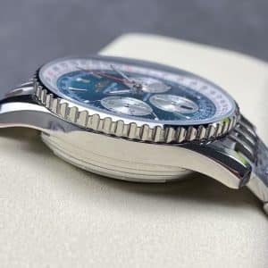 Super Clone Breitling Navitimer 43 Turquoise Blue Dial Steel Bracelet by BLS Factory