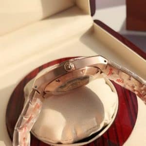 Super Clone Vacheron Constantin Overseas 41mm Silver Dial Rose Gold Stainless Steel Integrated Bracelet BBS Factory