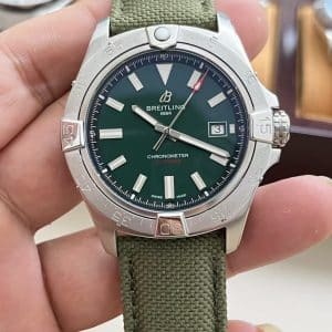 Super Clone Breitling Avenger 43 Green Dial Stainless Steel Military Strap BLS Factory
