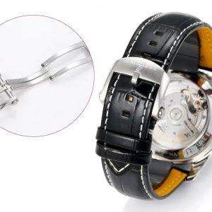 Breitling Navitimer Super Clone by BLS Factory — Steel Case, Dark Dial, Black Leather Strap