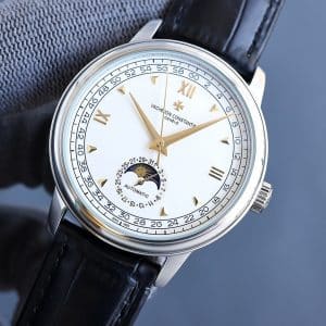 Super Clone Vacheron Constantin Historiques 47101 40mm White Dial Steel Case Leather Strap TW Factory