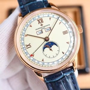 Super Clone Vacheron Constantin Historiques 3110V 40mm Cream Dial Steel Case Leather Strap TW Factory