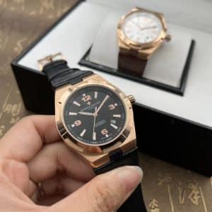 Vacheron Constantin Overseas 4500V Style (Three-Hand Date) · 41mm · Rose-Gold Tone Case · White Dial · Leather Strap · MKS Factory · Citizen 9019 Automatic (Low-Cannon-Pinion, Zero-Fault Architecture)