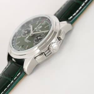 Super Clone Breitling Premier Chronograph 42 Green Dial Stainless Steel Green Leather BLS Factory