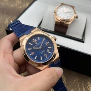 Super Clone Vacheron Constantin Overseas 41mm White Dial Rose-Gold Stainless Steel Leather Strap MKS Factory