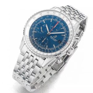 Breitling Navitimer Super Clone – BLS Factory Stainless Steel Blue Dial on Nubuck Leather