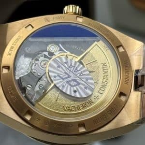 Super Clone Vacheron Constantin Overseas 41mm Blue Dial Rose Gold Stainless Steel Integrated Bracelet QC Factory