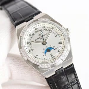 Vacheron Constantin Overseas Moonphase & Retrograde Date Multi-Color Set · Rose Gold & Steel · Diamond Bezel · High-End China Super Clone