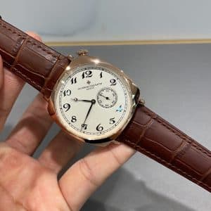 Super Clone Vacheron Constantin Historiques 4200H/000R-9359 40mm Off White Dial Pink Gold Case Leather Strap VC+ Factory