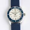 Super Clone Breitling Superocean Heritage II White Dial Blue Bezel Blue Rubber BLS Factory China Replica Edition