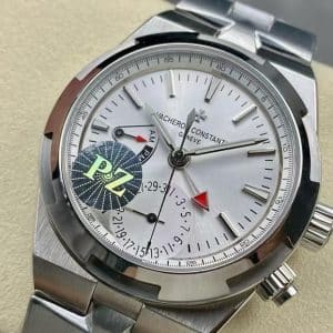 Super Clone Vacheron Constantin Overseas Dual Time 7900V/110A-B333 Silver Dial Stainless Steel PZ Factory