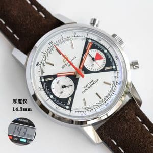 Super Clone Breitling Top Time 41 Zorro Dial Stainless Steel Leather Strap BLS Factory